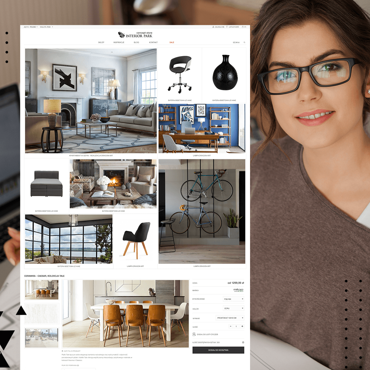 Interiorpark – projekt graficzny sklepu z wyposażeniem wnętrz