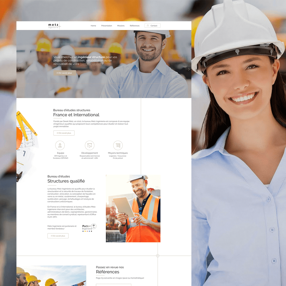 Metz – landing page dla inżynierów konstrukcji