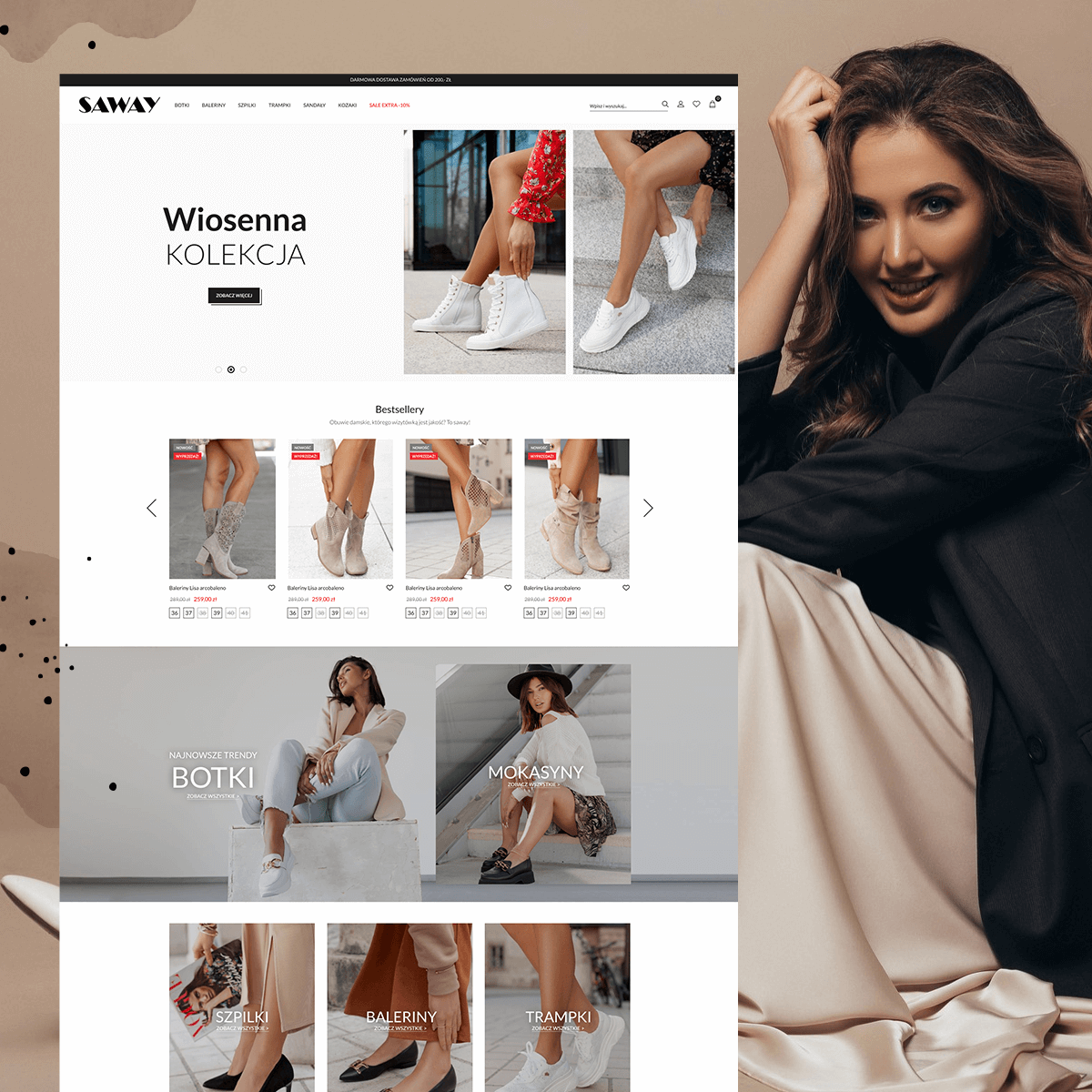 SAWAY – projekt sklepu z obuwiem